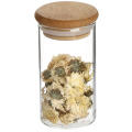 Clear Borosilicate Glass Airtight Canister with Bamboo Lid